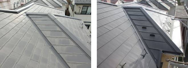 横浜市瀬谷区の屋根修理、屋根カバー工法例